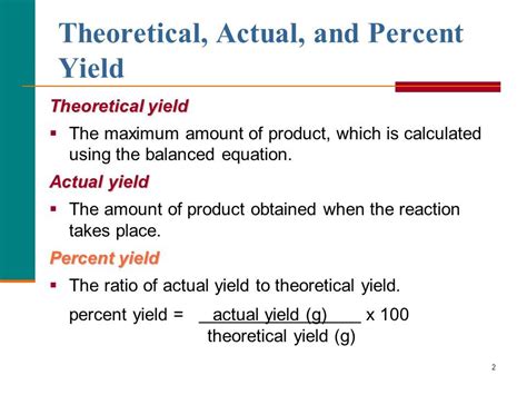 Theoretical And Percent Yield Calculator