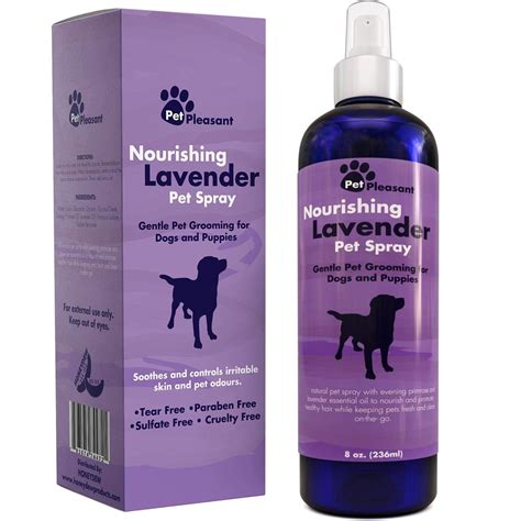 Natural Pet Spray – Aromatherapy Lavender Essential Oil & Primrose Fur Deodorizer - For Dogs ...