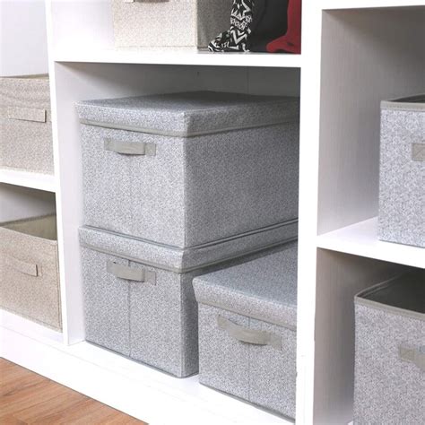 Rebrilliant Storage Bins For Closet With Lids And Handles, Rectangle Storage Box, Fabric Storage ...