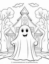 Halloween Ghost Coloring Pages sketch template
