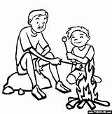 Campfire Coloring Pages Printable sketch template
