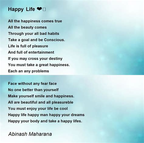 Poems About Happiness And Life