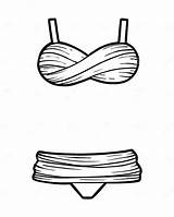 Coloring book Bikini Stock Vector Illustration Of coloring  162807338 sketch template
