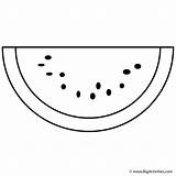 Coloring Picture Watermelon sketch template
