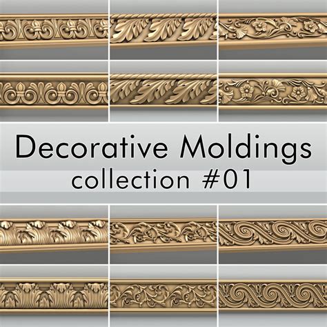 3d decorative moldings 001 model