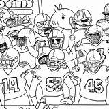 300dpi NFL Teams Coloring Book Page Black And White · Creative Fabrica sketch template