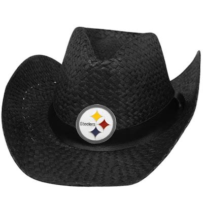 Pittsburgh Steelers Straw Cowboy Hat - Black - NFLShop.com