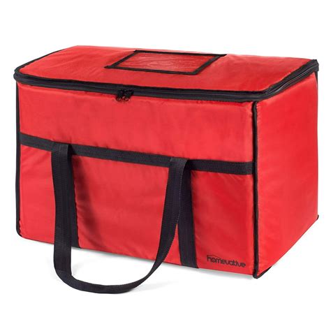 Homevative Thermal Insulated XL Food Delivery Bag, Red - Walmart.com ...