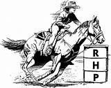 Barrel Racing Horse Coloring Pages Sketch Page sketch template