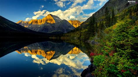 Mountains, reflection, Mirror, lake - Beautiful views wallpapers: 1920x1080