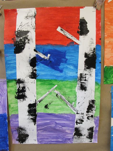 Free Images : tree, wall, color, birch, blue, material, painting, kids ...