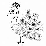 Peacock Drawing Draw Coloring Pages Kids Colouring Step Drawings 2d  sketch template