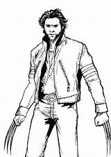 Wolverine Logan Free coloring Pages To print  Colorpagesorg sketch template
