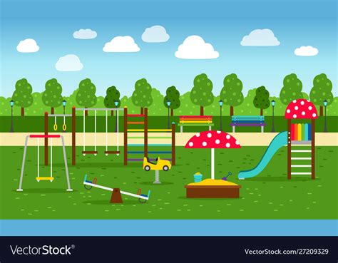 Park playground background Royalty Free Vector Image