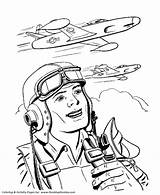 Pilot Coloring Pages sketch template