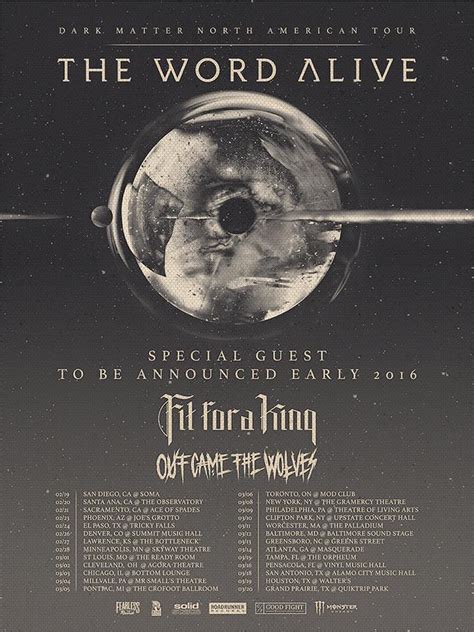 The Word Alive Announces “Dark Matter North American Tour” – Digital Tour Bus