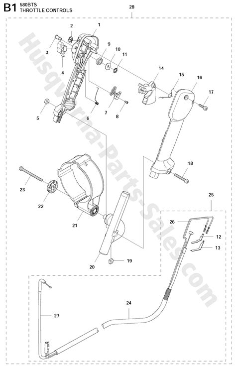 580BTS Husqvarna Backpack Blowers Throttle Controls Parts