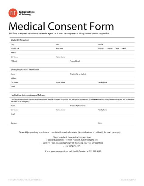 45 Medical Consent Forms (100% FREE) - Printable Templates | Consent ...