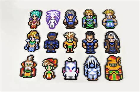 Final Fantasy VI Complete Character Perler Bead Magnet Set | Etsy