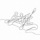 Rafting Sketch Raft Drawing Whitewater Illustration Adventure Stock  sketch template