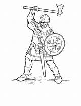Coloring Page  Knight Crusader sketch template