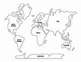 Earth Map Coloring Page sketch template