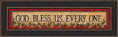 God Bless Us Everyone | God Bless Us Everyone Holiday Christmas Framed ...