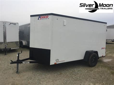 2021 Pace American 6x12 White/Blackout Enclosed Cargo Trailer | Silver Moon Trailers | Your ...