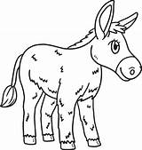 Donkey Esel Burro Colorear Malvorlage Colorare Asino Ezel Kleurplaat  sketch template