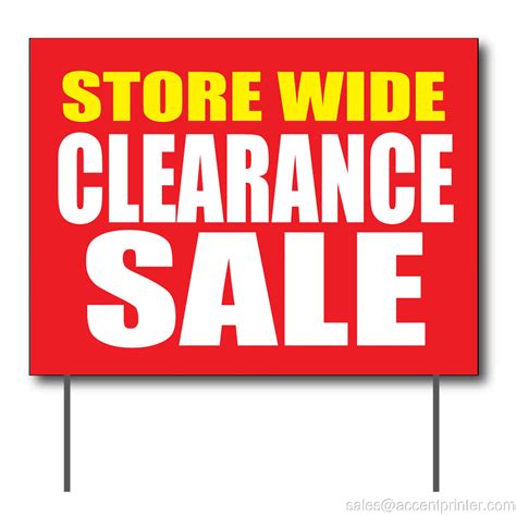 Storewide Clearance Sale Curbside Sign, 24"w x 18"h, Full Color Double - 2000signs.com