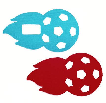 Soccer Flames Grip — GrifGrips - Adhesive for your CGM, Dexcom, Omnipod, and Libre. Grips Your ...