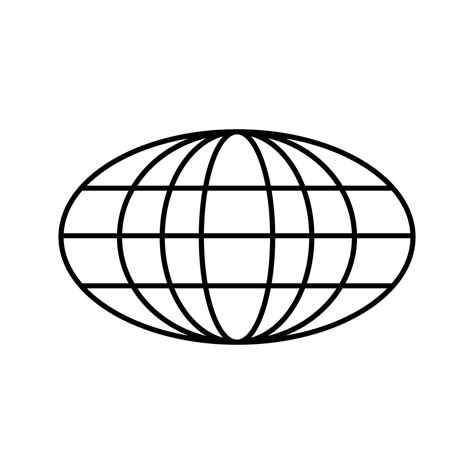 flat icon oval globe design vector illustration. 11477237 Vector Art at ...