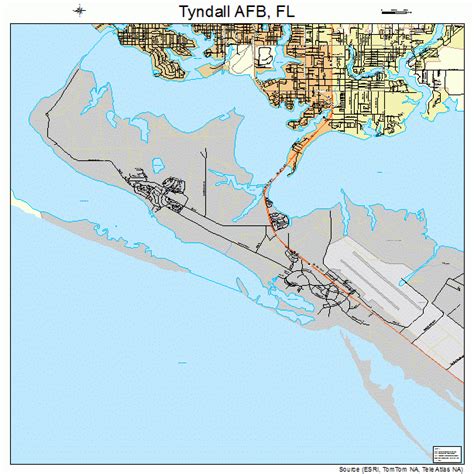 Tyndall AFB Florida Street Map 1272875