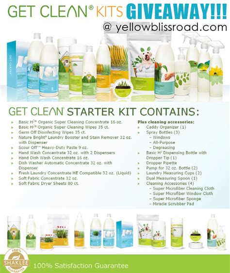 Get Clean Kit Review and GIVEAWAY from Shaklee!! - Yellow Bliss Road