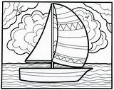 Sailboat Coloring Page Preschool sketch template