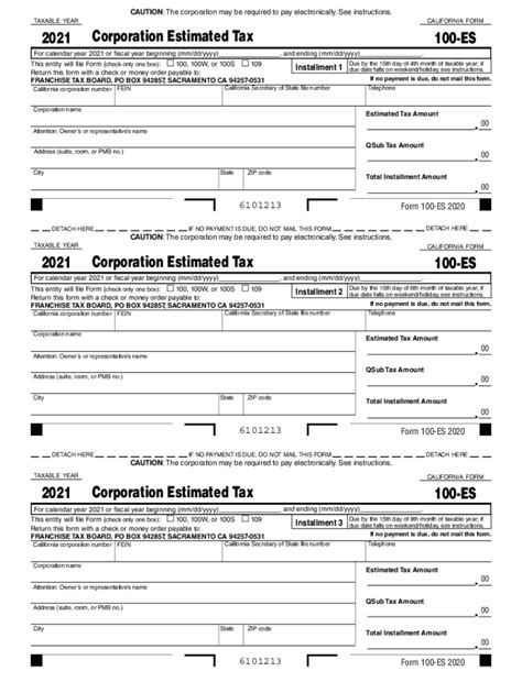 California Estimated Tax Worksheet 2024