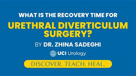 What is the Recovery Time for Urethral Diverticulum Surgery? by Dr. Zhina Sadeghi - UCI Urology ...