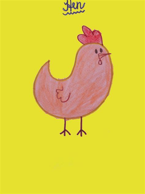 Hen Drawing for Kids |Virtual kidspace