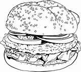 Hamburger Coloring Page » Turkau sketch template