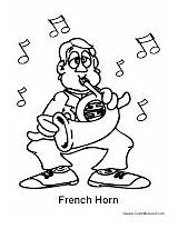 Coloring & Activity Pages French Horn Player Page sketch template