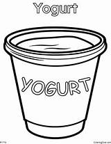Yogurt Coloring Page sketch template