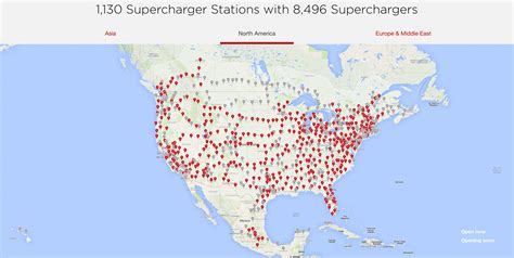 Tesla Charging Stations Map - Map Of The World