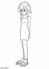Namine From Kingdom Hearts coloring Page sketch template