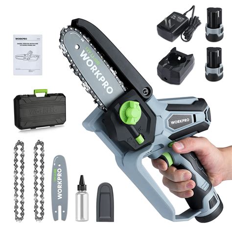 WORKPRO Mini Chainsaw, Cordless Electric Compact Chain Saw With ...