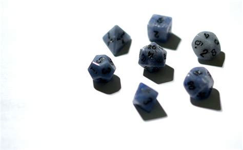 Gaming Dice | My brother got my these awesome blue jasper ga… | Flickr