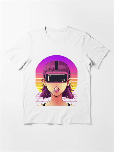 "Cyber Virtual Reality Anime Girl VR Headset Futuristic Looking" T-shirt for Sale by ...