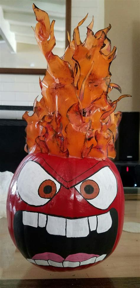 Inside Out/Anger, Disney, Halloween, Painted Pumpkin, DIY, An original ...