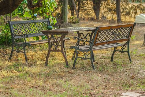 Free photo: Table And Benches, Garden Furniture - Free Image on Pixabay - 856200