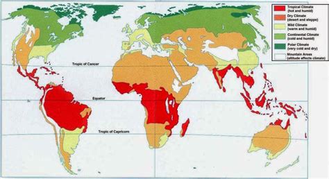 Printable World Climate Map