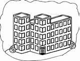 School Building Printable Coloring Pages Sketch Page sketch template